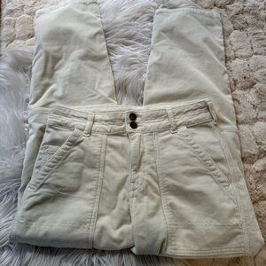 Anthropologie Pilcro Cord Cream Straight leg Pants